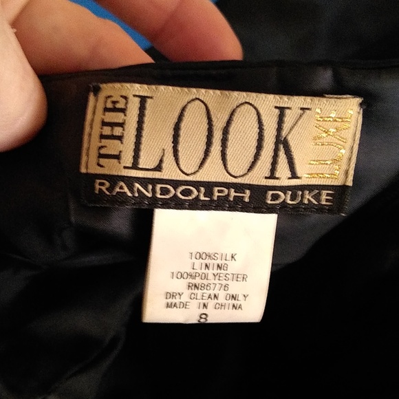 Vintage Randolph Duke strapless sequin black evening dress size 8 - Picture 7 of 13